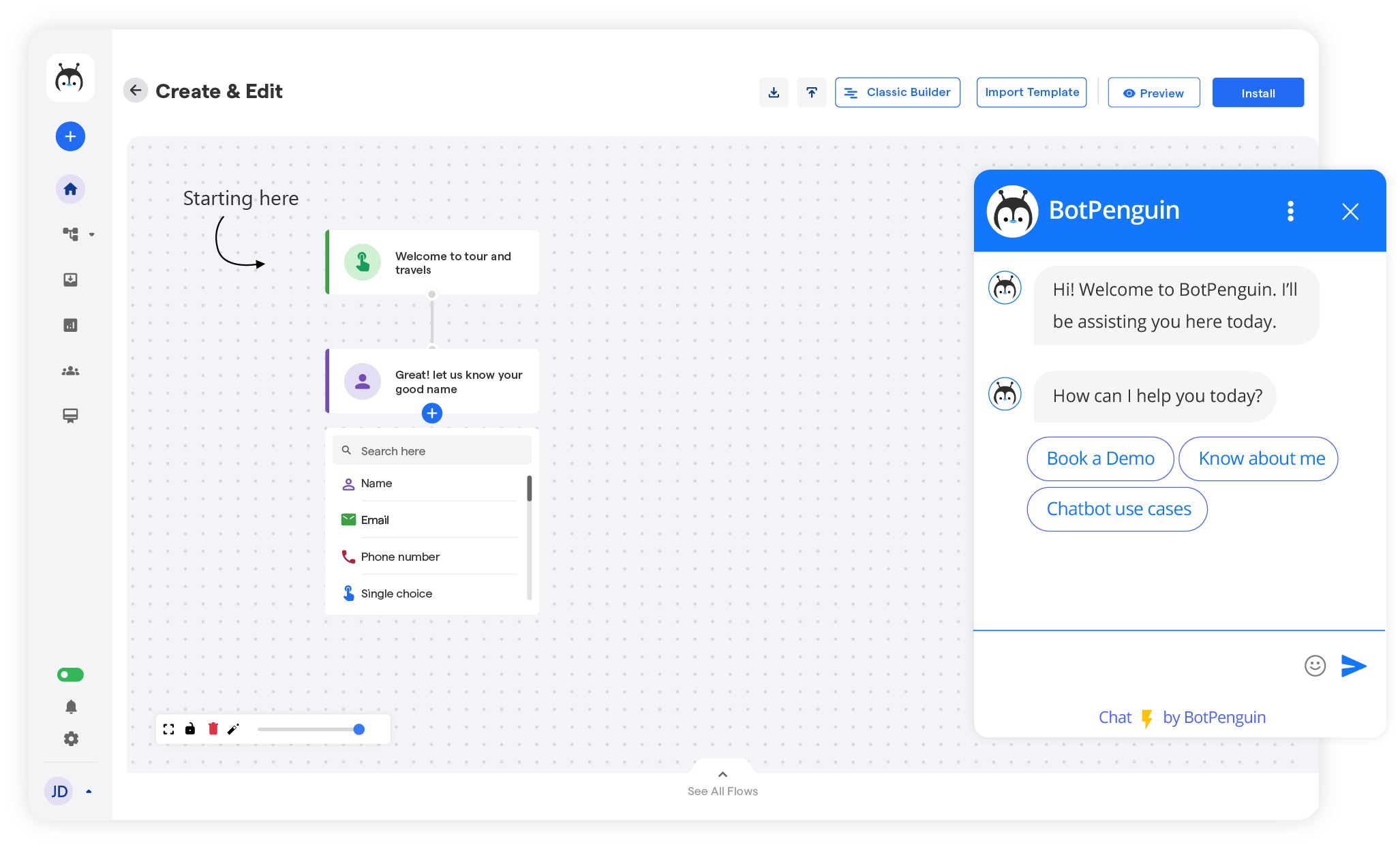 chatbot ui design