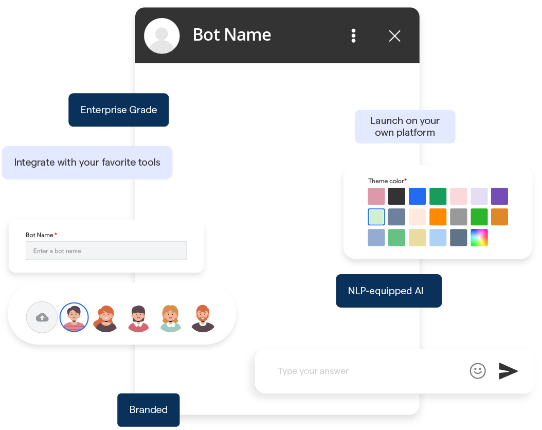 Chatbot with customization options