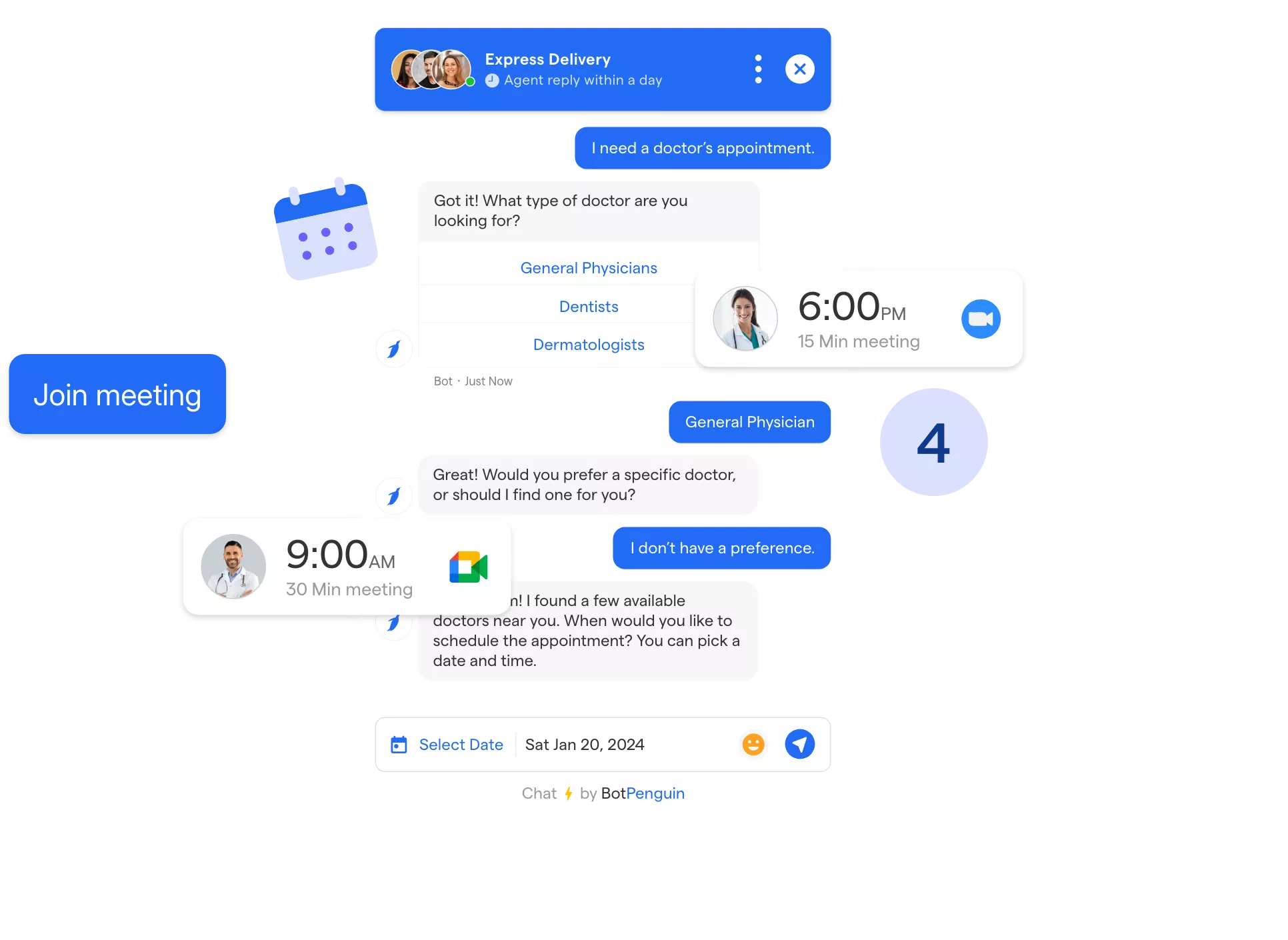 Healthcare AI Chatbot interface
