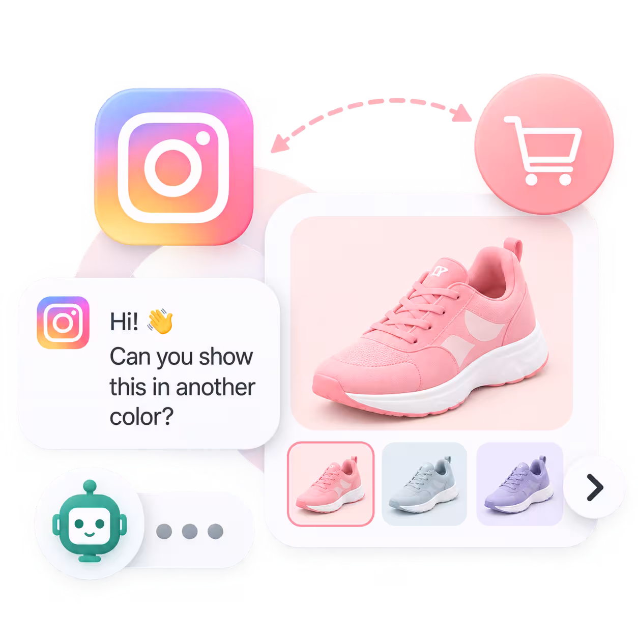 Ecommerce & Retail Instagram chatbot use case