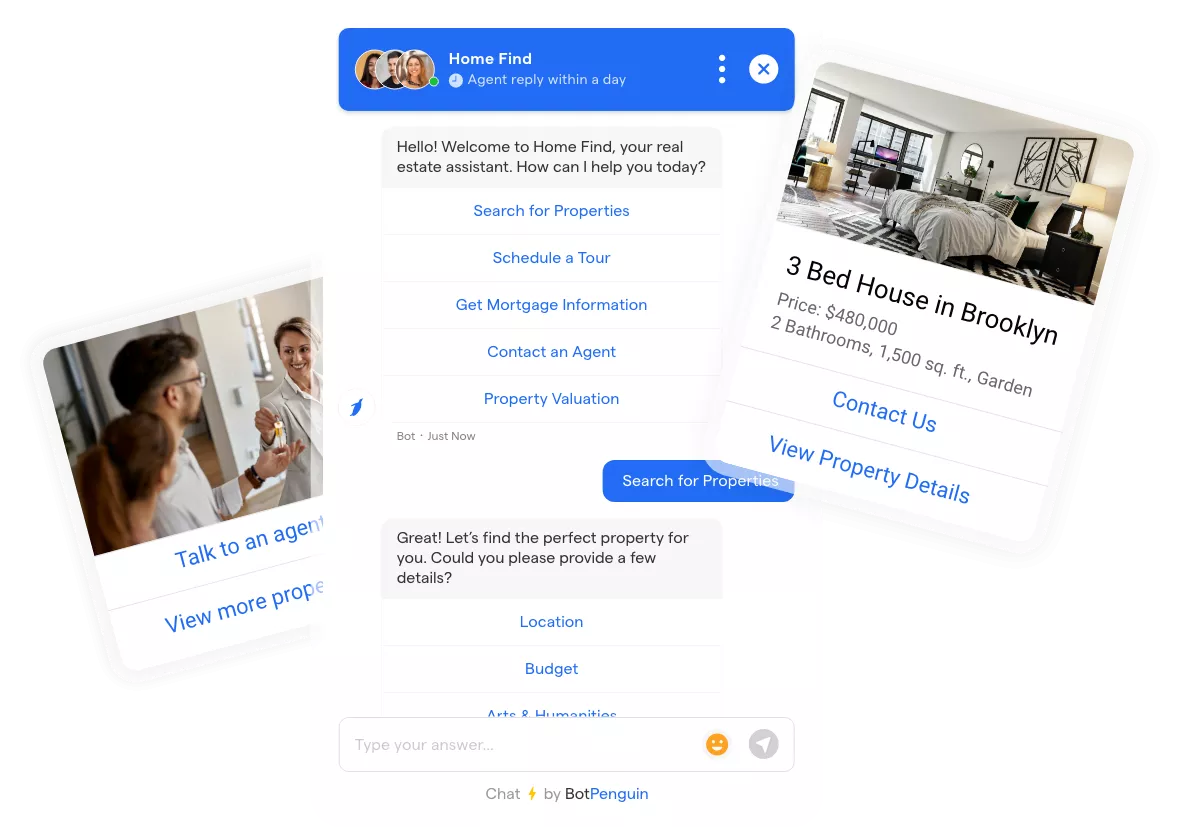 Real Estate AI Chatbot interface