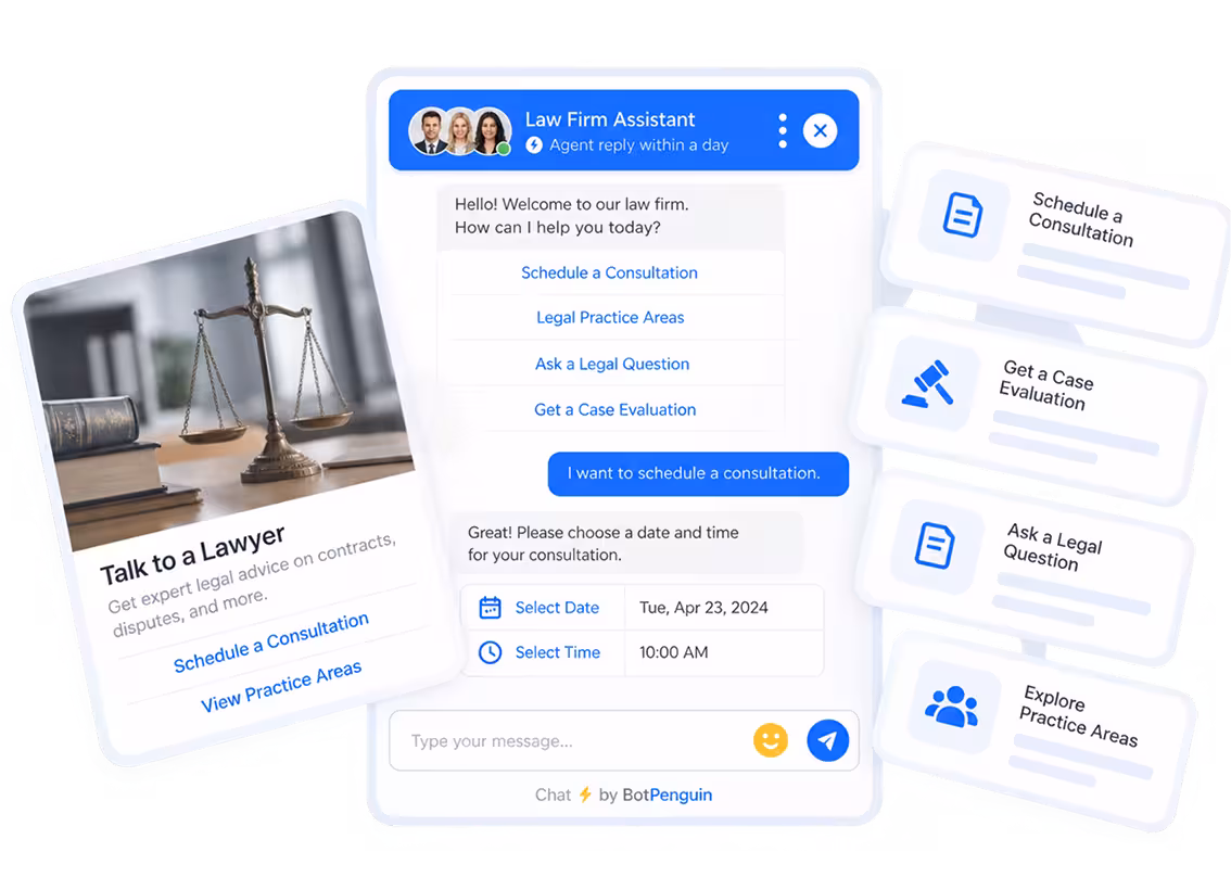 AI chatbot for lawyers interface
