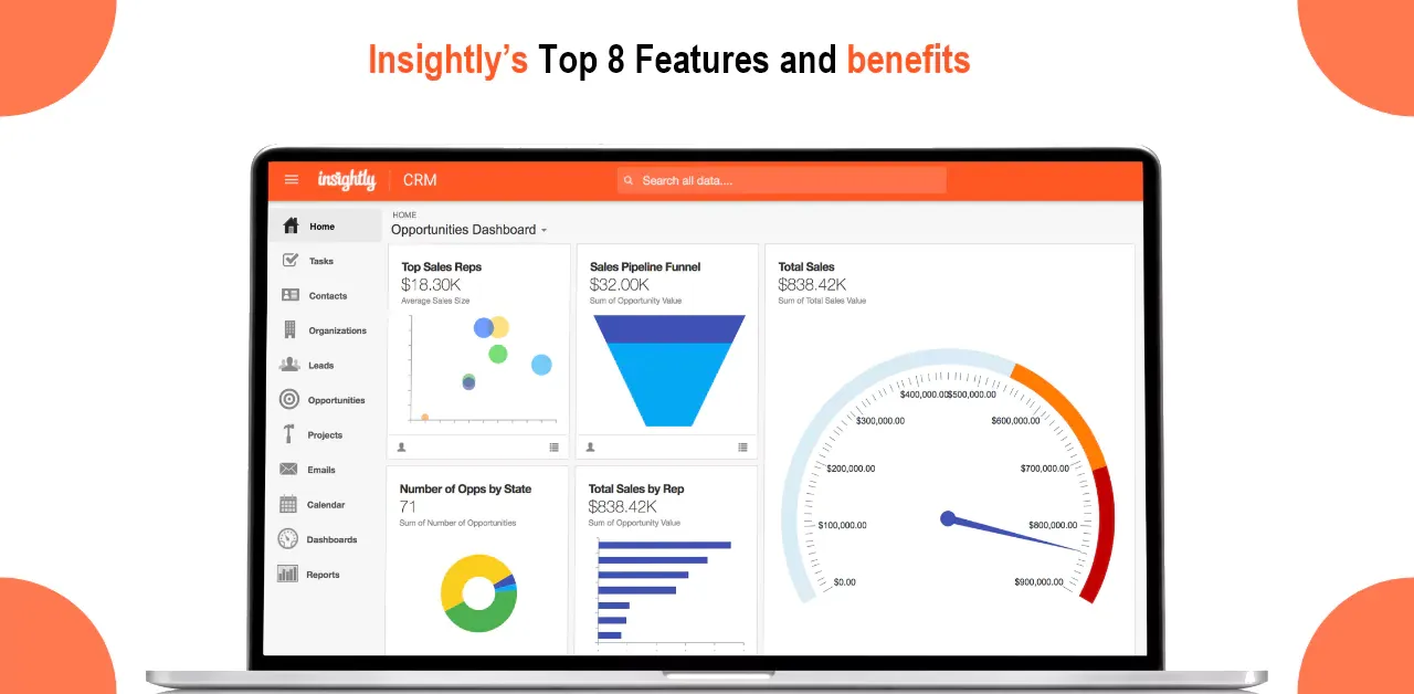 Insightly's Top 8 Features and benefits