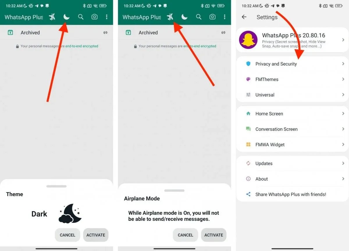 Features of Whatsapp plus