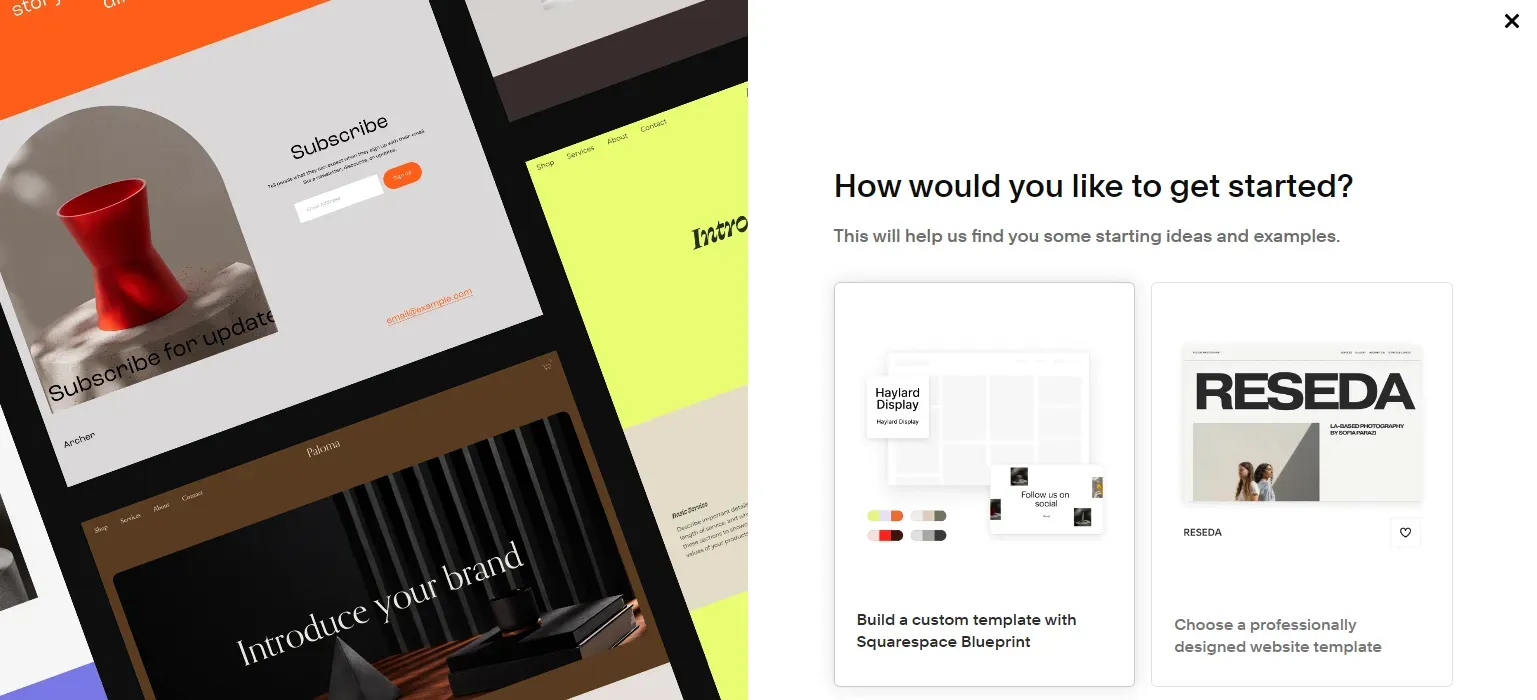 Choose A Squarespace Template