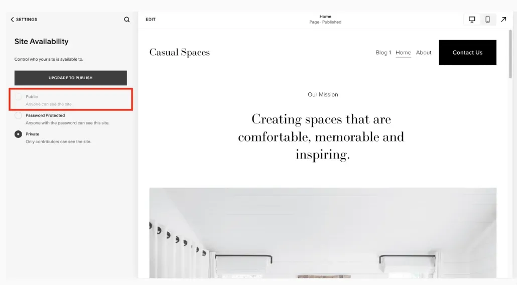 Publish Your Squarespace Website 