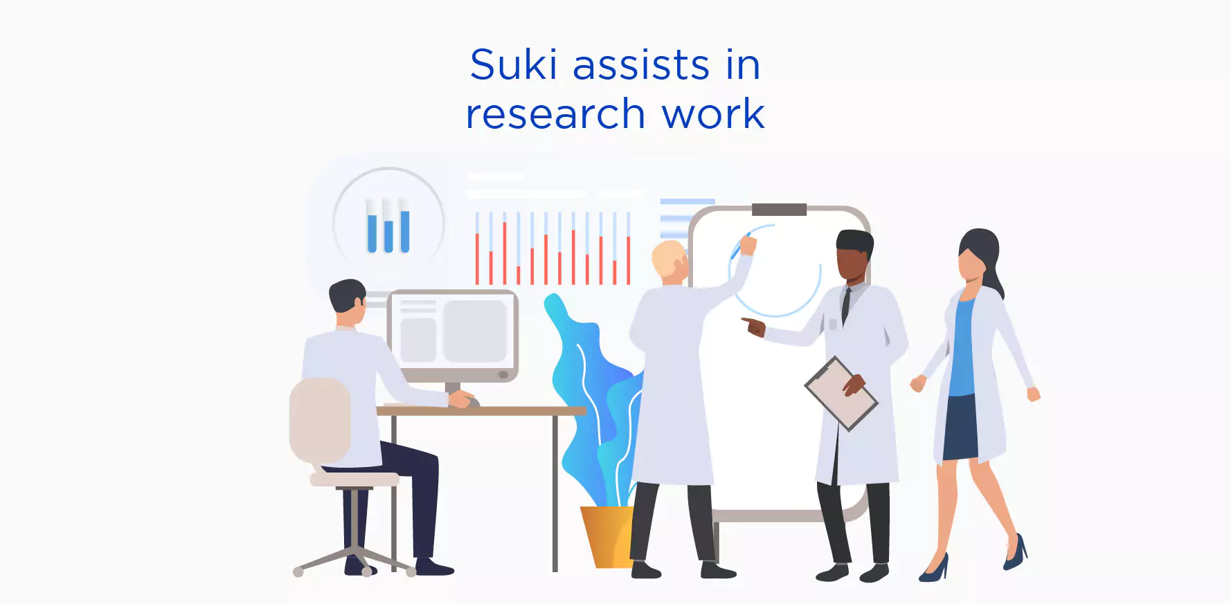 Suki assists in research work