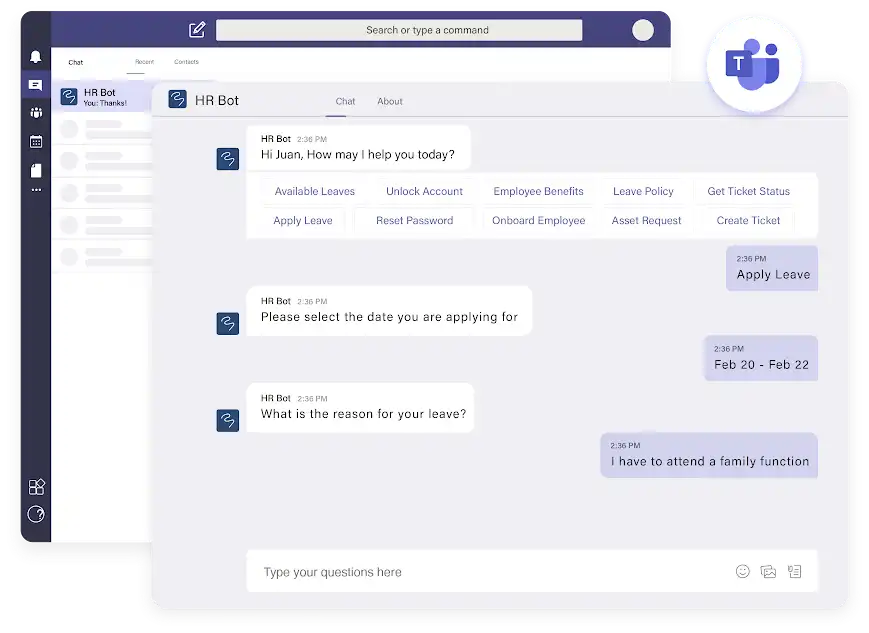 Chatbots integration with Microsoft Teams: Your Digital Assistants