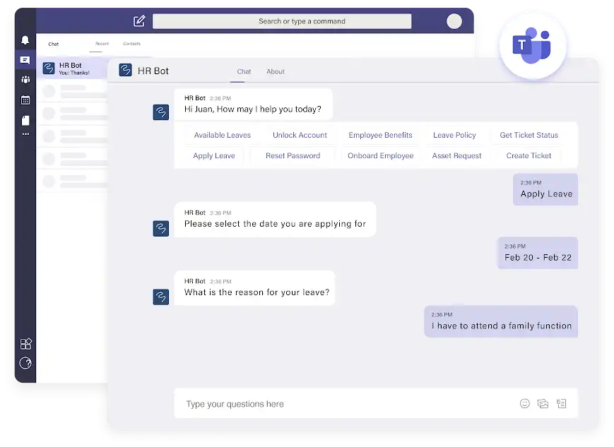 Empower Your Team with Microsoft Teams Chatbots