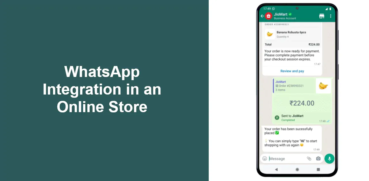 WhatsApp Integration in an online store
