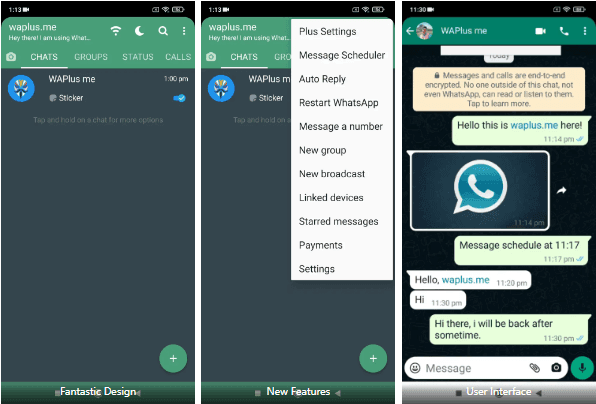 whatsapp plus interface